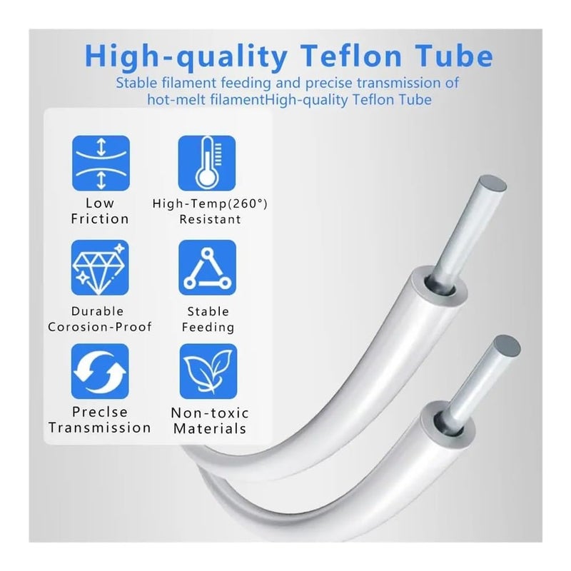 Blue Cutter PTFE Tube 3D Printer Connector 4mm 2.5mm for Bamboo Lab P1S P1P X1C X1 X1E - Image 3